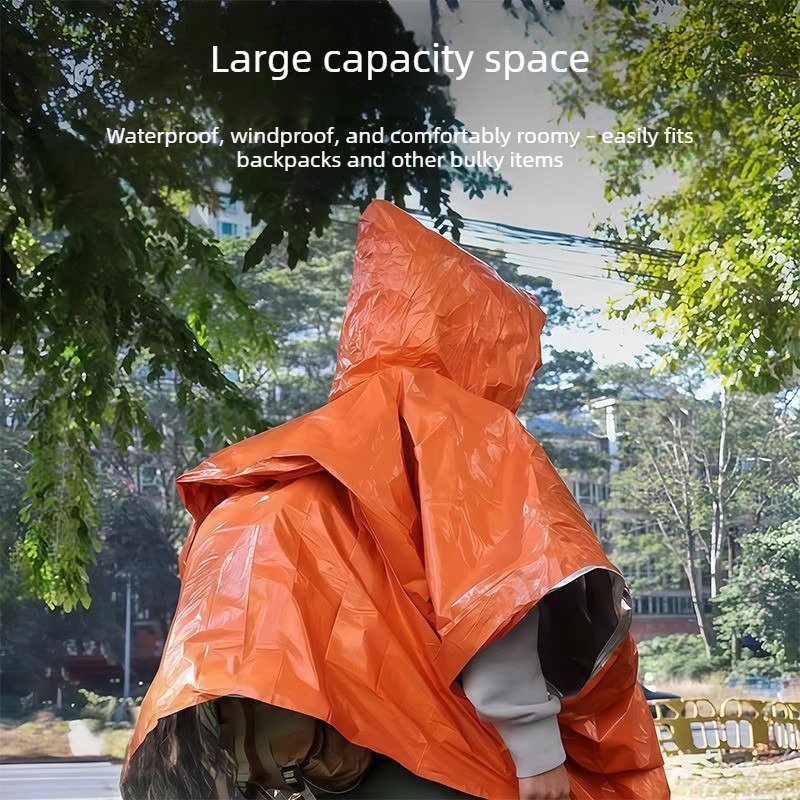 1-10 قطع بطانية بونشو حرارية م - مراجعة Survival Blanket Reflective وسعره